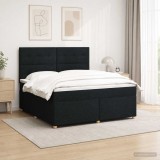 Cumpara ieftin Pat boxspring cu saltea Negru 160 x 200 cm Tesatura