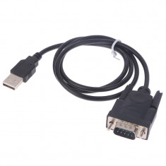 Adaptor cablu USB RS232 la DB 9-Pin Tata, 75cm