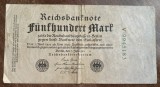 B11 56 - Bancnota foarte veche - Germania - 500 marci - funfhundert mark - 1922