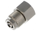Conector filet din alamă nichelată 4mm, rezistent la 15bar