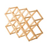 Suport pliabil pentru sticle din bambus,54x38x14.5 cm