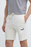 Puma pantaloni scurți POWER bărbați, culoarea bej, 678965