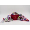 Eșarfă Mătase Naturală Flora Special Plus, 165cm x 40cm, Multicoloră, Imprimeu Floral, Made in Italy