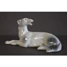 Statueta din portelan - Caine Ogar englez Greyhound - marcat Foreign 9005