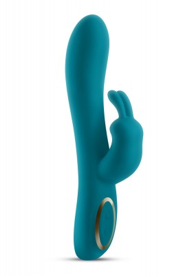Vibrator Iepuras Obsessions Hera, 10 Moduri Vibratii, Silicon, USB, Verde, 21.2 cm foto
