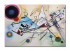 Tablou abstract celebru pictat manual, Composition VIII, 120x90cm ulei pe panza, reproducere Wassily Kandinsky