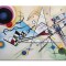 Tablou abstract celebru pictat manual, Composition VIII, 120x90cm ulei pe panza, reproducere Wassily Kandinsky
