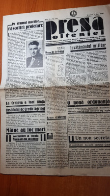 ziarul presa olteniei 7 mai 1938-ziua nationala a romaniei 10 mai foto
