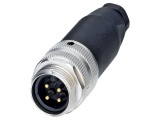 Conector 7/8" mufă, 4 pini, drept, IP67, 9A