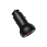 Incarcator Auto USB Borofone BZ9A, Afisaj LED, Fast Charging 3.1A, 2 X USB, Negru