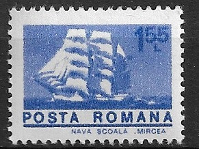C1049 - Romania 1974 - Nave (1.55 - 1/8) neuzat,perfecta stare