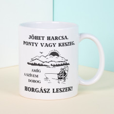 Cană personalizată "Horgász" Termosensibila - Negru interior