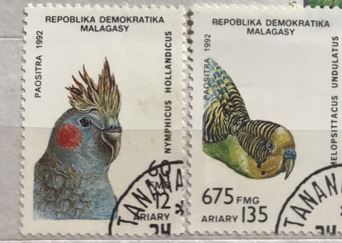 (B ) Timbre serii Straine Fauna Pasari