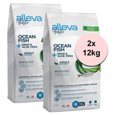 Alleva HOLISTIC dog ocean fish adult mini 2 x 12 kg foto