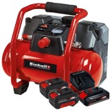 Einhell TE-AC 36/6/8 Li OF Set PXC + Starter Kit + Twinpack - Compresor 6 l 130 l/min 8 bar + Set 1 acumulator si incarcator Li-Ion 18 V 2.5 Ah + Set