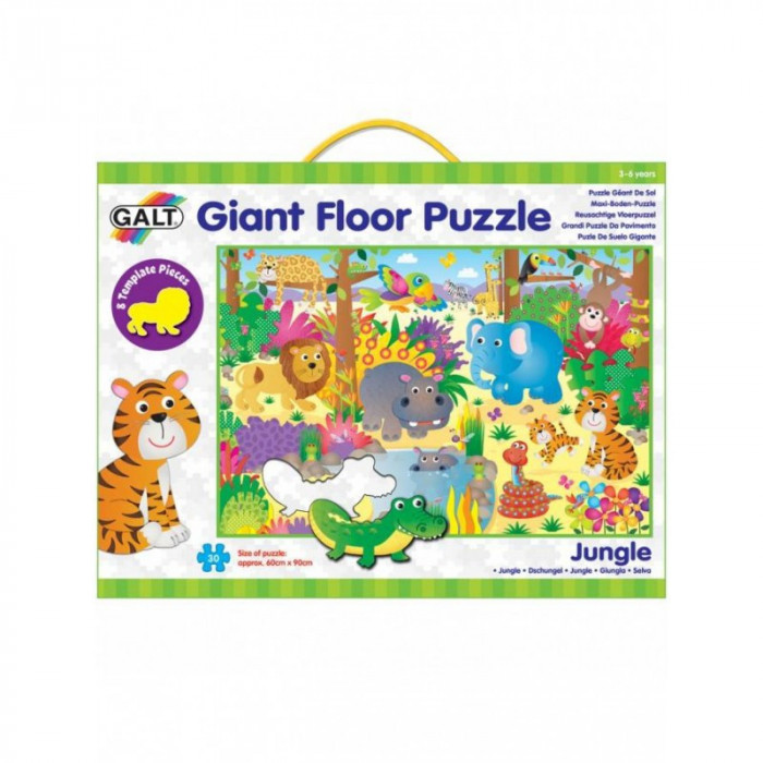 Giant Floor Puzzle: Jungla, 30 piese, 3 ani+