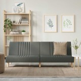 VidaXL Canapea extensibilă, gri &icirc;nchis, material textil