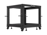Rack deschis 19 9U, 600x600-1100, reglabil, negru