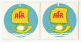 *Romania, lot 853 cu 2 viniete nationale, pereche, 1964, MNH