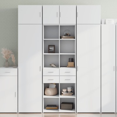 Gossi dulap inalt, alb, 70x42,5x185 cm, lemn prelucrat foto