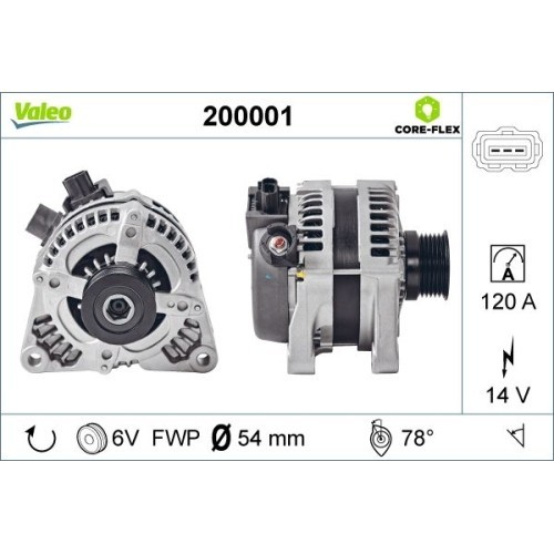 Valeo Generator / Alternator Valeo Core-Flex