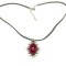 Pandantiv retro cu jad fucsia natural 18x13 MM