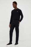 PS Paul Smith pantaloni de trening din bumbac culoarea negru, neted