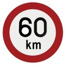 Indicator limita de viteza 60 km - 1304826 foto