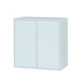 Dulap de perete Boxie 2 usi, 80x80x37 cm, Albastru, Modular, Montare perete/podea