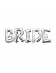 Set BRIDE baloane folie litere argintii 100 cm foto