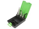 Set burghie conice &icirc;n trepte HSS RECA 0692 710 &ndash; burghie oțel rapid kit complet
