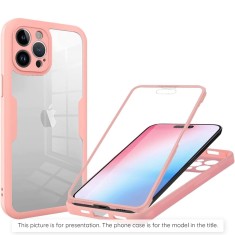 Husa Xiaomi 14 Ultra 360 grade silicon TPU transparenta Roz