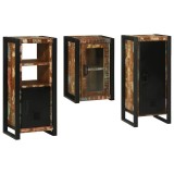 vidaXL Set de mobilier pentru baie cu ușă 3 pcs Lemn recuperat solid