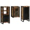 Set de mobilier pentru baie cu ușă 3 pcs Lemn recuperat solid