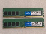 Kit memorie RAM Crucial 8GB (2 x 4GB) PC4-17000 DDR4 2133MHz non-ECC Unbuffered CL15