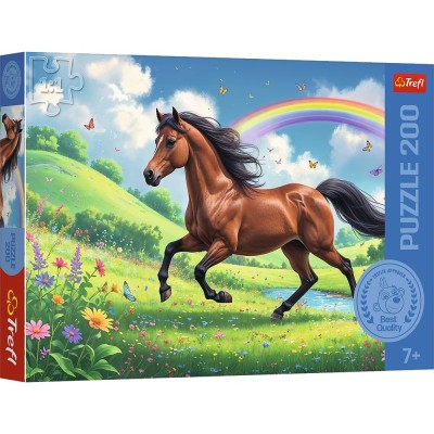 Puzzle trefl 200 un cal impunator foto