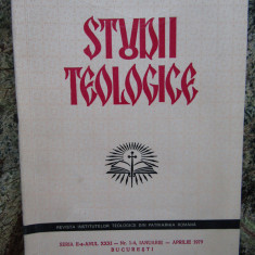 STUDII TEOLOGICE , SERIA A -II A ANUL XXXI NR 1- 4 IANUARIE- APRILIE 1979
