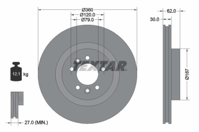 TEXTAR 92283205 PRO+ Disc frana foto