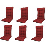 Set Perne pentru scaun de casa si gradina cu spatar, 48x48x75cm, culoare visiniu, 6 buc/set, Palmonix