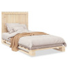 VidaXL Cadru de pat cu tăblie, 100x200 cm, lemn masiv de pin