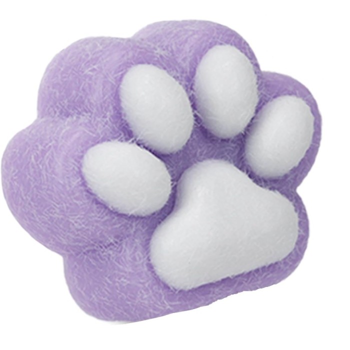 Jucarie interactiva squishy, flippy, model cat paw, revenire lenta, din tpr, +3 ani, 7.5 cm, textura puf, mov
