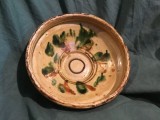 Arta si Traditie - Farfurie / Blid / Strachina / Castron de Horezu jud Valcea ceramica utilitara mijlocul sec XX !