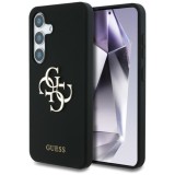Husa pentru Samsung Galaxy S25 - Guess Silicone 4G Big Metal Logo (GUHCS25SS4SMDK) - Black