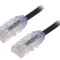 Cablu patch cord negru Cat 6a 3m
