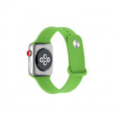 Curea compatibila Apple Watch 1/2/3/4, silicon, 42/44mm, verde foto