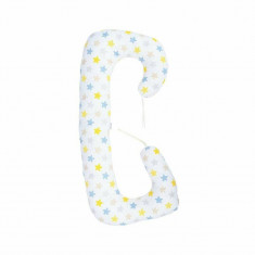 Perna 3 in 1 pentru gravide si bebelusi cu husa din bumbac BabyNeeds Soft Stelute multicolore foto