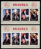 ROMANIA 2004 LP 1640 LP 1641 DRACULA POVESTI LEGENDE BLOC DANTELAT SI BLOC NEDANTELAT MNH