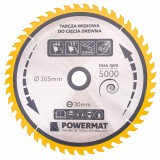 Disc, lamă pentru ferăstrău lemn, 305 mm, 48 dinți, Powermat