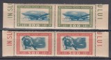 ROMANIA 1946 LP 198 TINERETUL PROGRESIST - POSTA AERIANA PERECHE SERII MNH