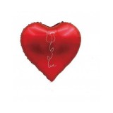 Balon folie rosu inima satin Love 45 cm
